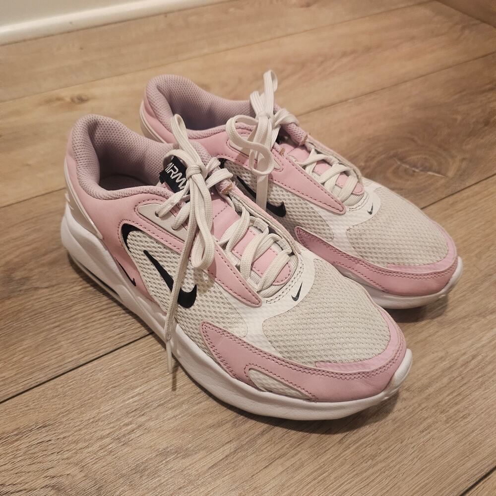 Nike Women's Air Max Bolt sneakers in White/Light Arctic Pink Size 7.5